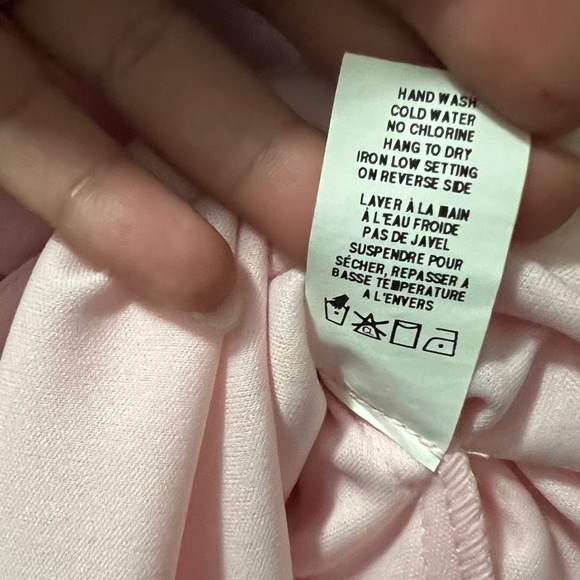 Vintage Knee Length Satin/Chiffon Light Pink Formal Dress - Picture 16 of 16